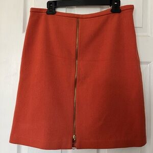 J. McLaughlin front zipper Burnt Orange Skirt